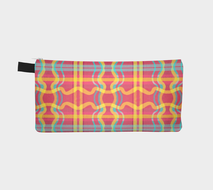 Wavy Plaid Pencil Pouch