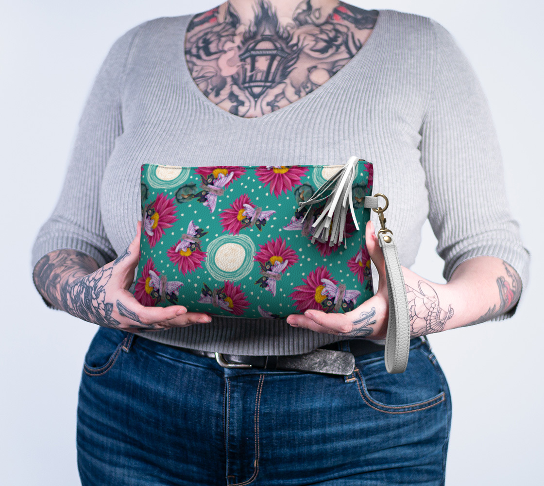 Flight of the Moths Vegan Leather Pouch