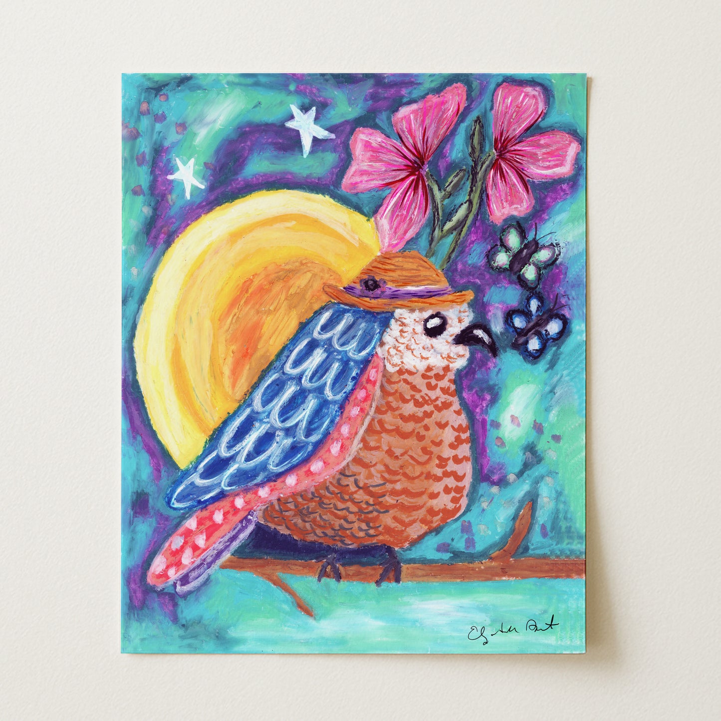 Lil Fat Bird Art Print