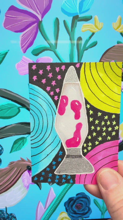90s Nostalgia Vibe, Vintage, Retro. Lava Lamp