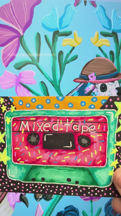 90s Nostalgia Vibe, Vintage, Retro. Mixed Tape